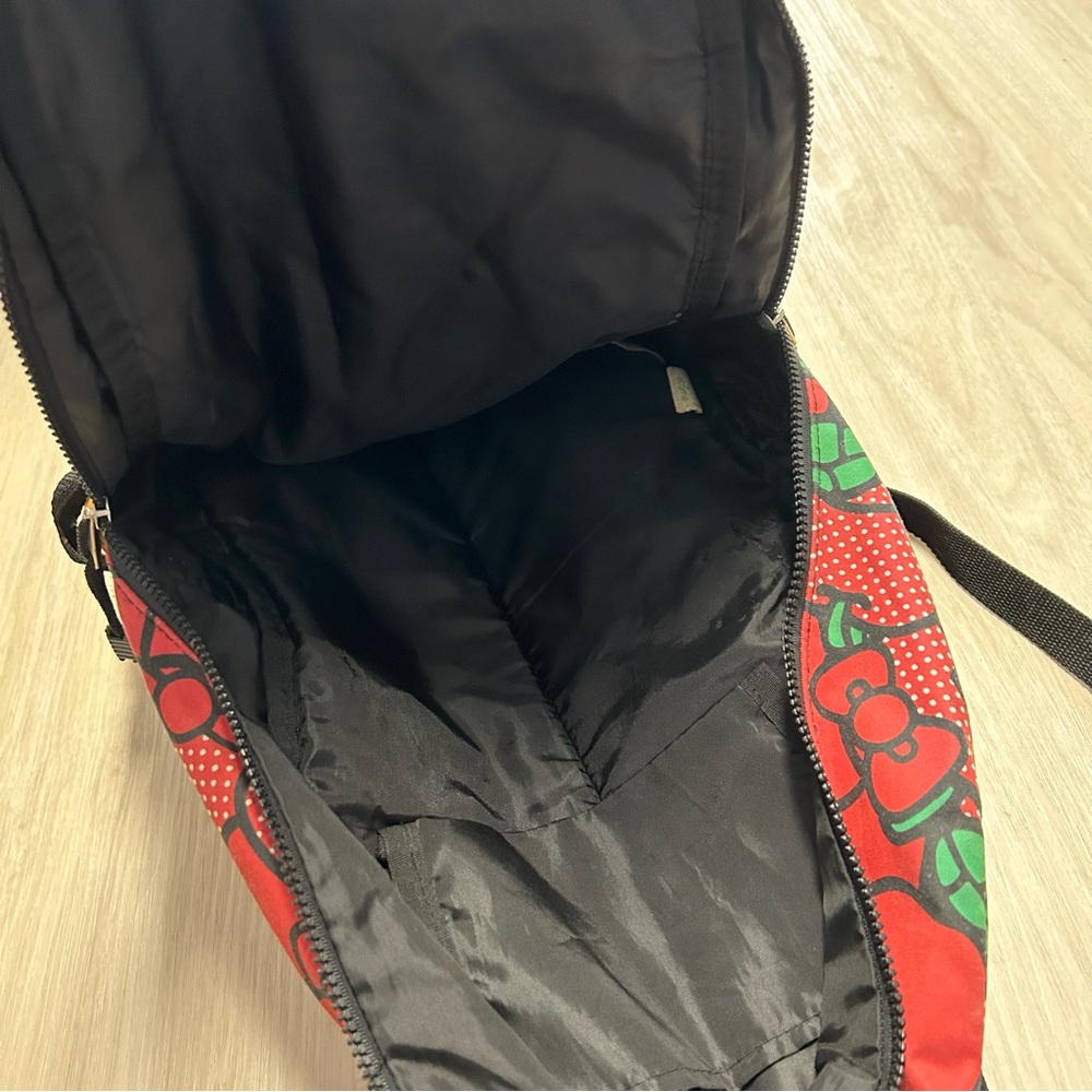Hello Kitty X Ecomo‎ Red Apple Large Zipper Backpack RARE - Picture 11 of 13